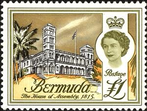 Stamp, House of Assembly, 1815, Bermuda,  , Buildings