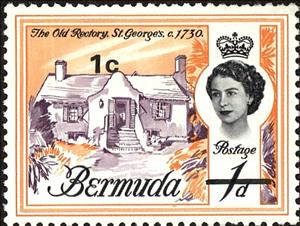Stamp, The Old Rectory, St. George's, Bermuda,  , Tourism, Buildings