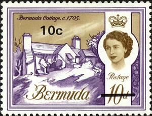 Stamp, Bermuda Cottage, Bermuda,  , Tourism, Buildings