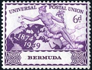 Stamp, Universal Postal Union, Bermuda,  , Postal Unions