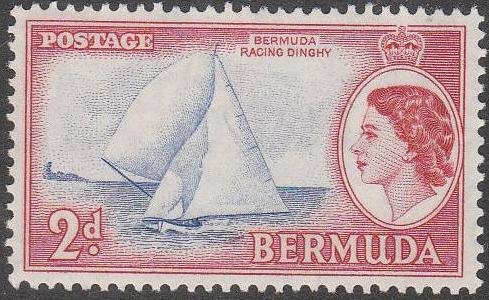 Stamp, Speed sailing boat "Victory II", Bermuda,  , Heads of State, Ships, Queens, Sailing Ships
