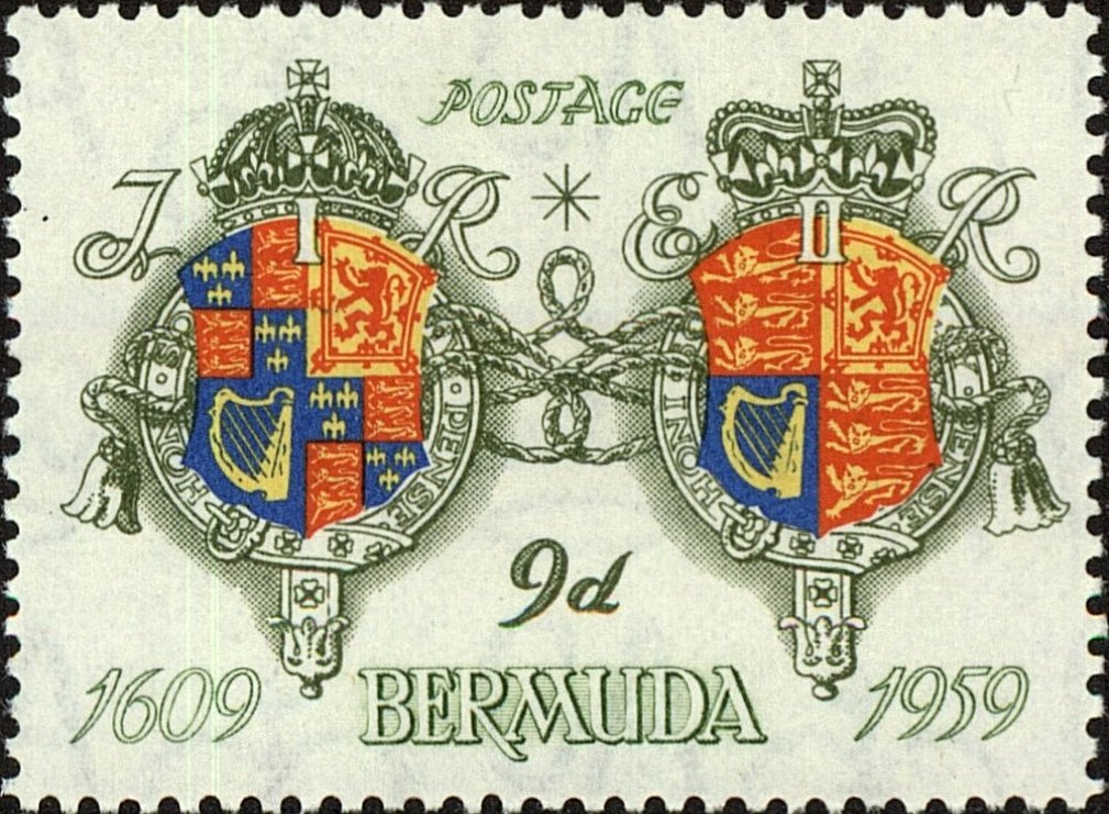 Arms of James I and Queen Elizabeth II