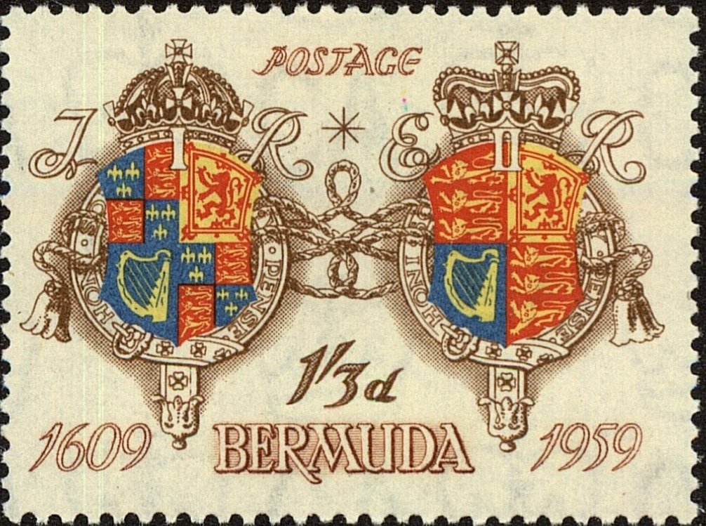 Arms of James I and Queen Elizabeth II