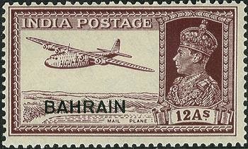Mail plane with overprint