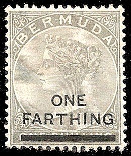 Stamp, Queen Victoria, Bermuda,  