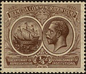 Stamp, Seal of the Colony and King George V, Bermuda,  , Kings