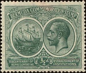Stamp, Seal of the Colony and King George V, Bermuda,  , Kings