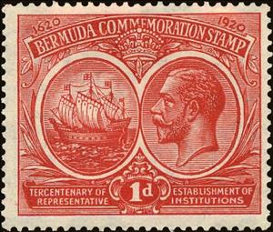 Stamp, Seal of the Colony and King George V, Bermuda,  , Kings