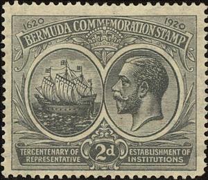 Stamp, Seal of the Colony and King George V, Bermuda,  , Kings
