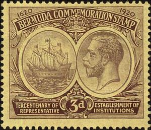 Stamp, Seal of the Colony and King George V, Bermuda,  , Kings