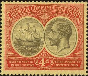 Stamp, Seal of the Colony and King George V, Bermuda,  , Kings