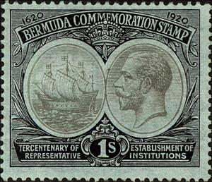 Stamp, Seal of the Colony and King George V, Bermuda,  , Kings