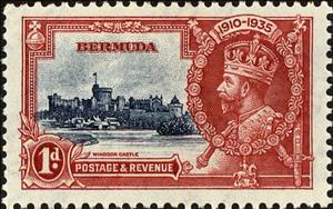 Stamp, Reign of King George V, 25th anniv., Bermuda,  