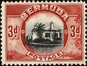 Stamp, Settler house, Bermuda,  , Landscapes, Houses, Colonisation