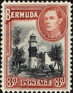 Stamp, St. David's Lighthouse, Bermuda,  , Landscapes, Lighthouses