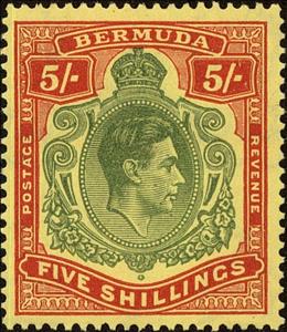 Stamp, King George VI (1895-1952), Bermuda,  , Heads of State, Kings
