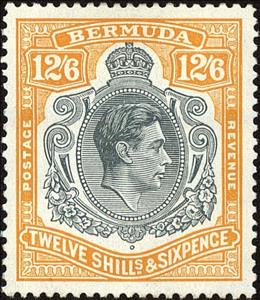 Stamp, King George VI (1895-1952), Bermuda,  , Heads of State, Kings