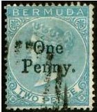 Stamp, Queen Victoria, Bermuda,  , Queens