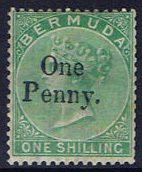 Stamp, Queen Victoria, Bermuda,  , Queens