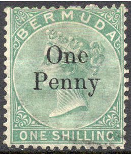 Stamp, Queen Victoria, Bermuda,  , Queens