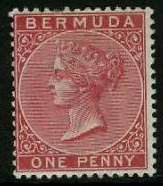 Stamp, Queen Victoria, Bermuda,  , Queens