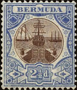 Stamp, Dry Dock, Bermuda,  , Ships