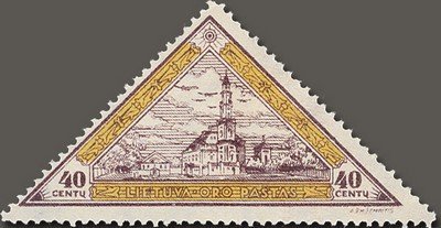 Stamp, Child welfare, Lithuania,  , Triangle Stamps
