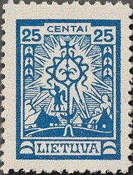 Stamp, Lithuanian cross, Lithuania,  