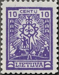 Stamp, Lithuanian cross, Lithuania,  
