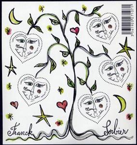 Mini Sheet, Cœurs de Franck Sorbier, France,  , Art