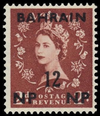 Queen Elizabeth II with black overprint