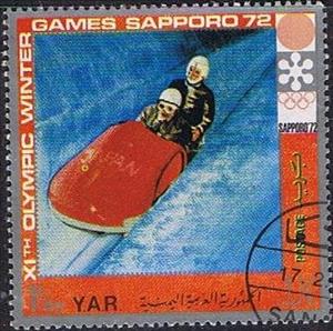 Stamp, Two Man Bob, Yemen, Arab Republic,  , Olympic Games