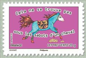 Stamp, Not under the hooves of a horse, France,  
