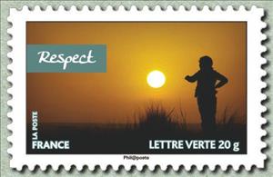 Stamp, Respect, France,  