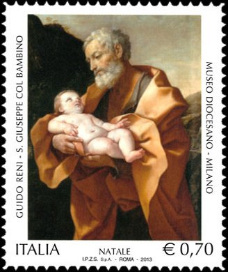 St. Joseph with the baby, the work of G.Reni