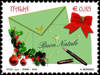 Envelopes and Christmas decorations