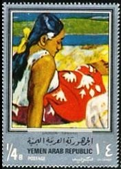 Tahitian at the beach (1891)
