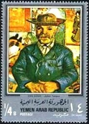 Portrait of Julien Tanguy with Japanese woodcut (1887)