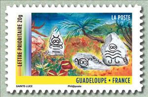 Stamp, Guadeloupe, France,  