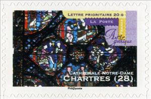 Stamp, Notre Dame's Cathedral - Chartres, France,  , UNESCO World Heritage Sites, Churches - Cathedrals - Basilicas - Chapels