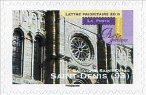 Stamp, Saint Denis's Basilica - Saint Denis, France,  , UNESCO World Heritage Sites, Churches - Cathedrals - Basilicas - Chapels