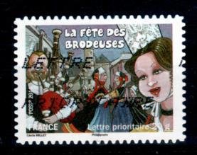 Stamp, The feast of embroiderers - Pont l'Abbe, France,  