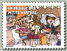 Stamp, The merrymaking small bellies - Limoges, France,  