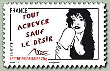 Stamp, Female drawings of Miss Tic - Graphic Artist, sculptor and p, France,  , Drawings