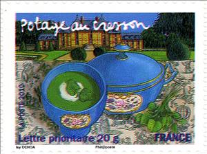 Stamp, Cress soup, France,  