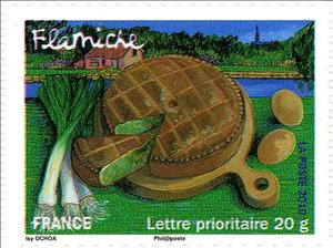 Stamp, Leek Pie, France,  , Food