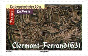 Stamp, Roman's Art - Clermont-Ferrand, France,  