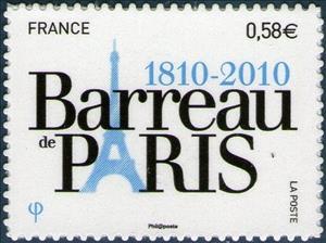 Stamp, Bar of Paris, France,  