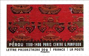 Stamp, Material from all over the world - Peru, France,  , Art