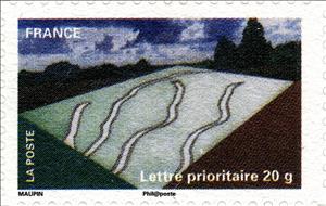Stamp, Field, France,  , Geography
